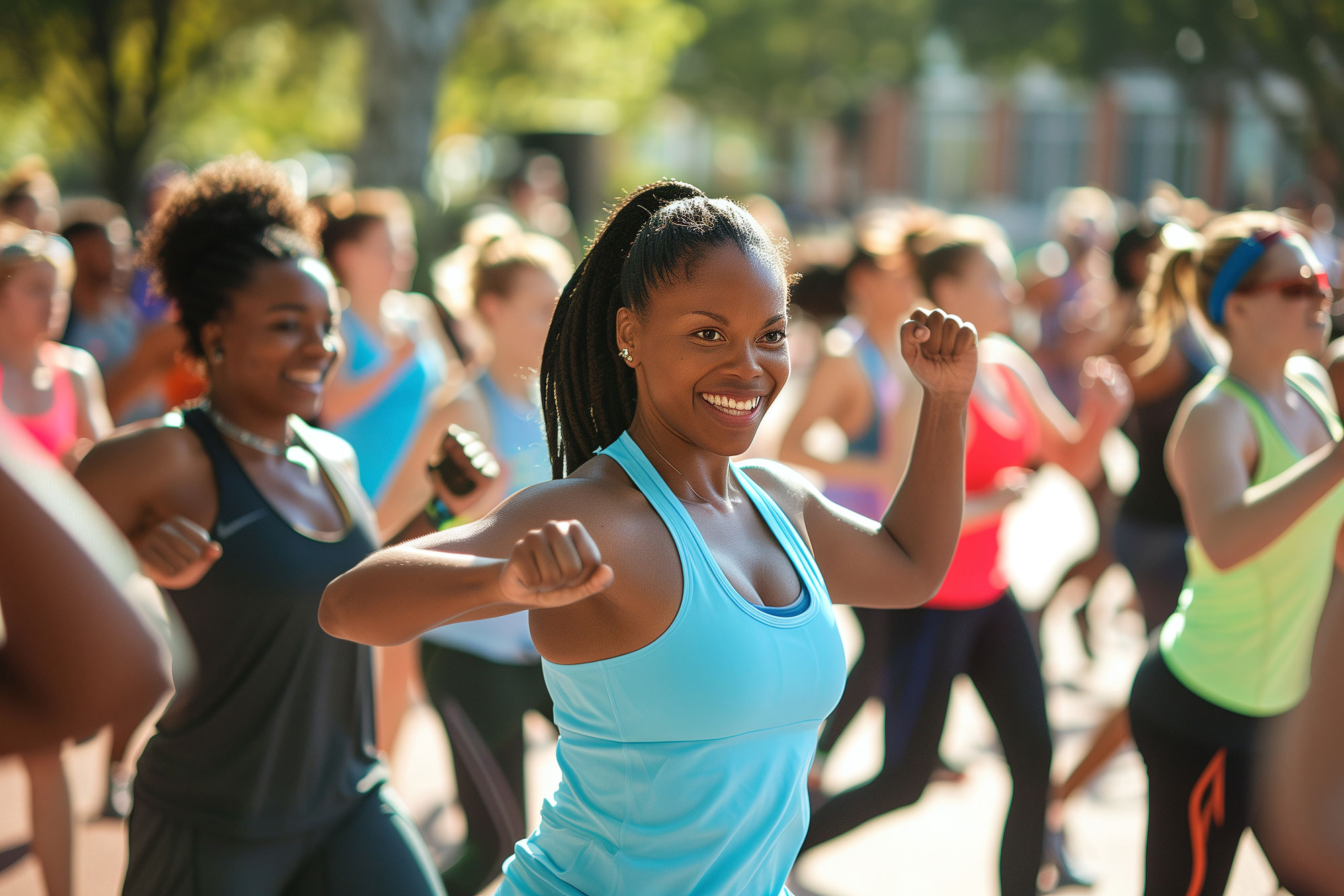 Women in exercise class